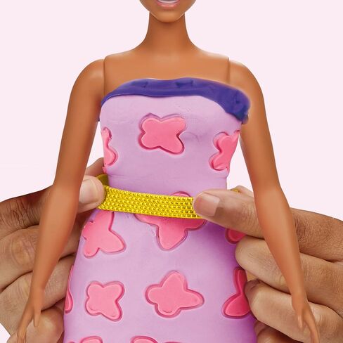 Play-Doh Barbie Sparkles and Gems Accessory Pack, 4 Refill Pattern Sheets of Modeling Compound, 8 Fashion Accessories, Kids Arts and Crafts, Kids, 5+ in Kuwait