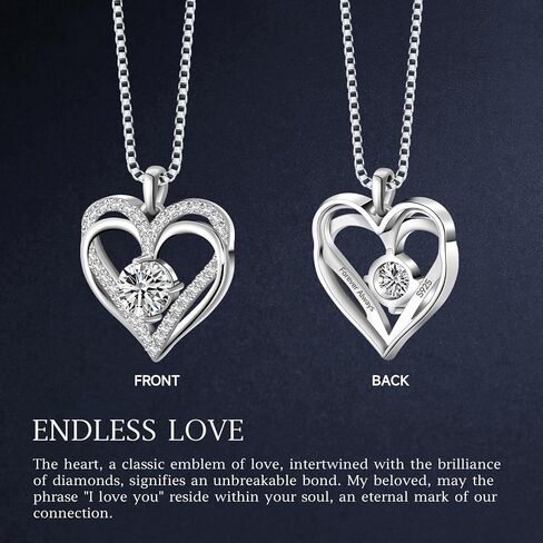 LAVALE Heart Necklace gifts for wife (18K YellowGold-1Carat) in Saudi Arabia
