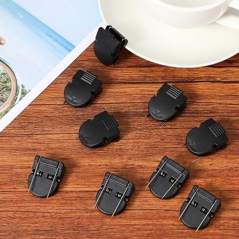 12Pcs Cubicle Clips, Fabric Partition Panel Wall Clip Cubicle Accessories Office Photos Wall for Notes Memos Standard Size(Black) in Saudi Arabia