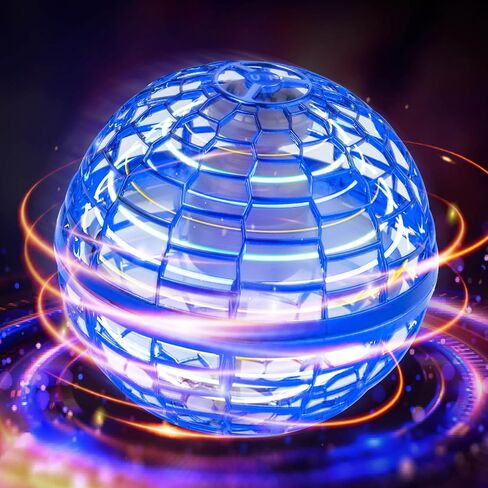 لعبة كرة Hoofun Flying Orb Ball، 2025 Magic Hover Ball Boomerang، دوران 360 درجة للكرة الأرضية الكونية، طائرة بدون طيار صغيرة يتم التحكم فيها يدويًا مع أضواء LED، ألعاب رائعة هدية للأولاد والبنات من سن 6 إلى 12 عامًا، أزرق in Kuwait