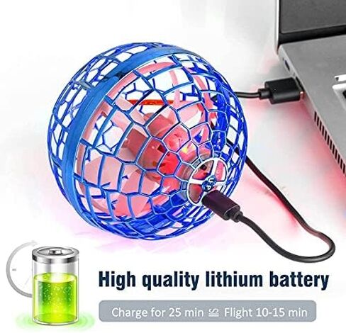 لعبة كرة Hoofun Flying Orb Ball، 2025 Magic Hover Ball Boomerang، دوران 360 درجة للكرة الأرضية الكونية، طائرة بدون طيار صغيرة يتم التحكم فيها يدويًا مع أضواء LED، ألعاب رائعة هدية للأولاد والبنات من سن 6 إلى 12 عامًا، أزرق in Kuwait