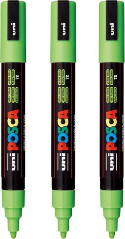أقلام طلاء مائية من posca PC-5M، طرف متوسط ​​قابل للعكس (1.8-2.5 مم)، أسود، عدد 3 in Saudi Arabia