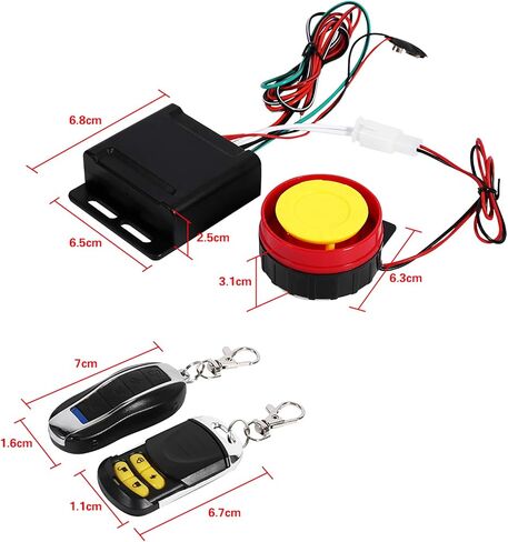 Ejoyous Motorcycle Anti Theft Alarm System, 12V Bike Vehicle Anti Theft Security Alarm System Remote Control Motorcycle Security Kit in Saudi Arabia