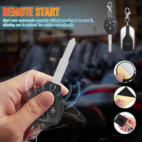نظام أمان إنذار مضاد للسرقة للدراجات النارية DC12v - دراجة نارية مضادة للسرقة مع جهاز تحكم عن بعد - محرك التحكم في تشغيل الدراجة - الاختطاف in Kuwait