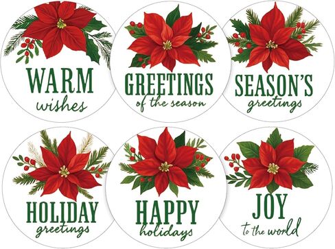 jijAcraft 120Pcs Christmas Gift Stickers - Vintage Happy Holiday Sticker, 2Inch Merry Christmas Stickers, Holiday Envelope Seal for Gift Wrapping, Cookie Bags, Party Favors, Xmas Party Supplies in Saudi Arabia