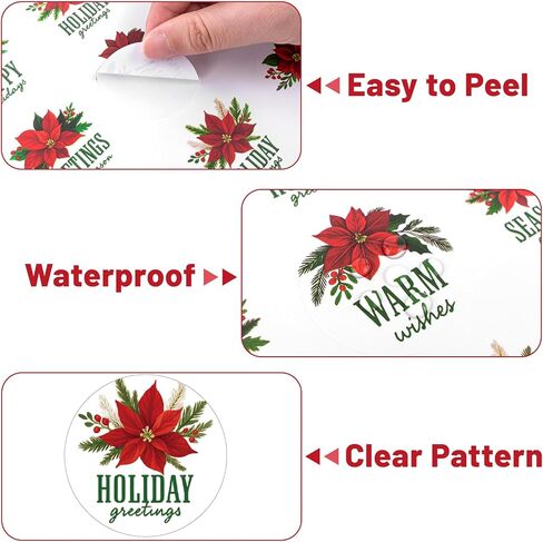 jijAcraft 120Pcs Christmas Gift Stickers - Vintage Happy Holiday Sticker, 2Inch Merry Christmas Stickers, Holiday Envelope Seal for Gift Wrapping, Cookie Bags, Party Favors, Xmas Party Supplies in Saudi Arabia