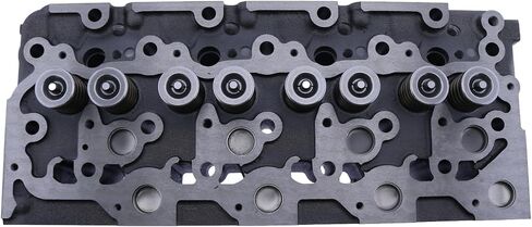 FridayParts رأس أسطوانة كاملة للحقن المباشر 1G796-03040 1G79603040 متوافق مع محرك Kubota V2003 V2203 Hyundai HSL650-7 (النوع 1: فتحة واحدة بدون فتحة توصيل التسخين المسبق) in Saudi Arabia