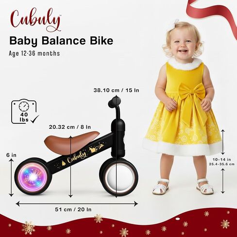 Baby Balance Bike for 1-3 Year – First Birthday Boy Girl Gifts 12-36 Month Mini Bike|Colorful Lighting Wheels|Ride on Toys |Toddler Balance Bike 1-3 Indoor/Outdoor Bike in Saudi Arabia