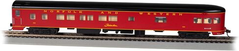 Bachmann Trains - 85' Smooth-Side Observation Car with Lighted Interior - Norfolk & Western #582 - HO Scale in Saudi Arabia