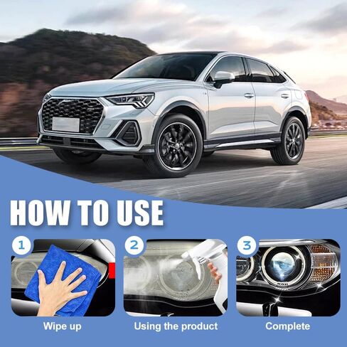 Automotive Headlamp Restoration Fluid Kit, 2026 New Automotive Headlamp Restoration Fluid Oxidized, Multifunctional Car Headlight Polishing Repair Kit for All Vehicle Types (1 Set) in Saudi Arabia