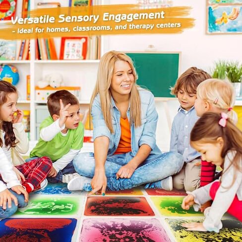 بلاط الأرضيات الحسية مقاس 12 × 12 بوصة من WOWSTAR، 6 بلاط حسي، بلاط الأرضيات السائل، بلاط الحمم البركانية in Kuwait
