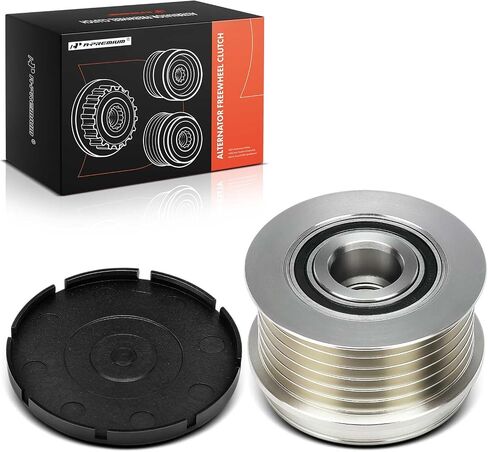 A-Premium Alternator Freewheel Clutch Pulley Compatible with Porsche 911 2000-2009 2011, Boxster 2000-2008, Cayman 2006-2008, 2.7L 3.2L 3.4L 3.6L 3.8L, 6 Grooves Clockwise in Saudi Arabia