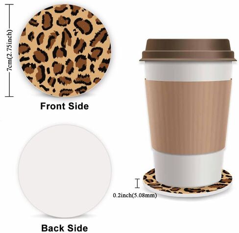 Brown Leopard Print Fuzzy Steering Wheel Cover for Women, Universal Auto Steering Wheel 14-15 Inch Soft Warm Car Interior Accessories with 2PCS Car Coasters, Suitable for Men and Women in Kuwait