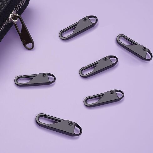 6 PCS Replacement Metal Zipper Heads - Universal Detachable Zipper Solution, Easy Luggage Repair, Clothes Accessories, Mixed Color, Reusable, Durable in Saudi Arabia
