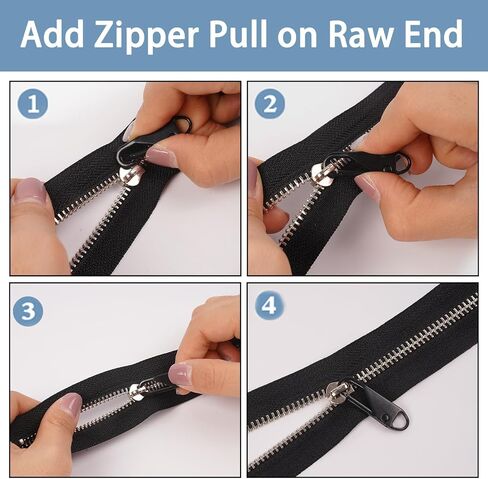 6 PCS Replacement Metal Zipper Heads - Universal Detachable Zipper Solution, Easy Luggage Repair, Clothes Accessories, Mixed Color, Reusable, Durable in Saudi Arabia