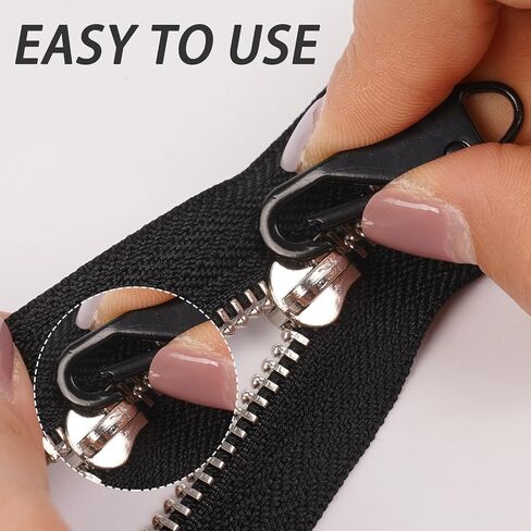 6 PCS Replacement Metal Zipper Heads - Universal Detachable Zipper Solution, Easy Luggage Repair, Clothes Accessories, Mixed Color, Reusable, Durable in Saudi Arabia