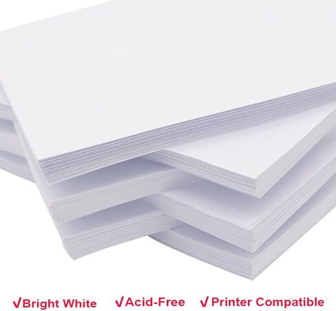 Half Letter Blank Paper, A5 100 Sheets/200 Pages Printer Paper, Unpunched, Blank Copy Paper, 100gsm, White, 5.8'' x 8.2'' in Saudi Arabia