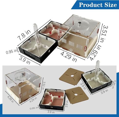 Ant Farm Nest Science DIY Terrarium Kit Care for Live Ants Ant Habitat with Water Tower Nurturing Room and Comprehensive Observation-Set 5 in Saudi Arabia