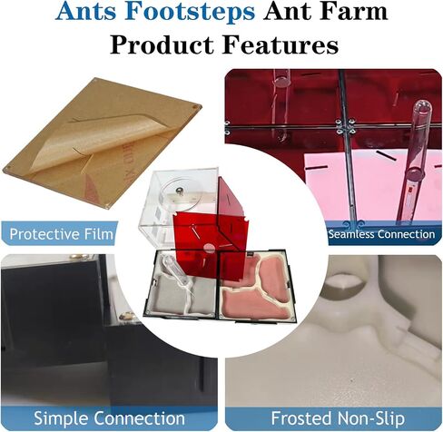 Ant Farm Nest Science DIY Terrarium Kit Care for Live Ants Ant Habitat with Water Tower Nurturing Room and Comprehensive Observation-Set 5 in Saudi Arabia