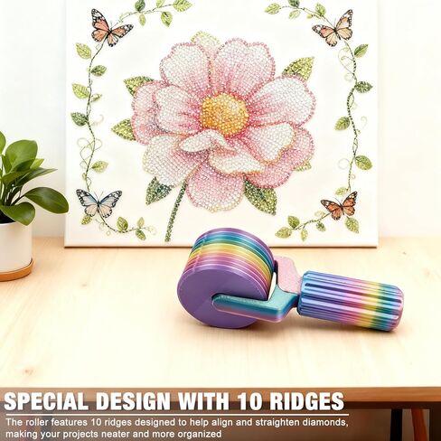 Diamond Art Roller, Essential DIY Craft Tool for Rhinestone Embroidery, Easy-Grip Hand Roller, Detachable Diamond Painting Tools, for Kid Adult DIY Full Drill Partial Drill (Macarons) in Kuwait