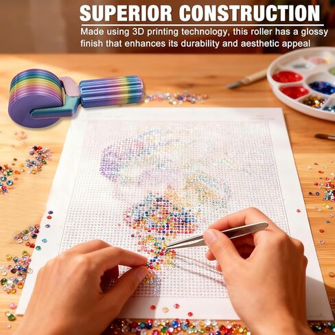 Diamond Art Roller, Essential DIY Craft Tool for Rhinestone Embroidery, Easy-Grip Hand Roller, Detachable Diamond Painting Tools, for Kid Adult DIY Full Drill Partial Drill (Macarons) in Kuwait
