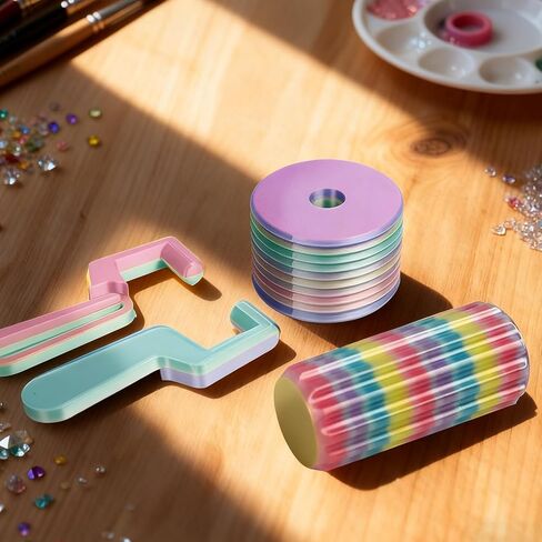 Diamond Art Roller, Essential DIY Craft Tool for Rhinestone Embroidery, Easy-Grip Hand Roller, Detachable Diamond Painting Tools, for Kid Adult DIY Full Drill Partial Drill (Macarons) in Kuwait