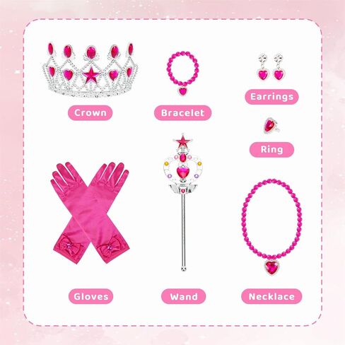 Meland Princess Dresses for Girls - Light Up Princess Dress Up for 3-10 Year Old, Costume for Girls Halloween Birthday in Saudi Arabia
