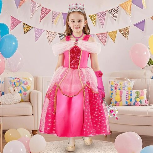 Meland Princess Dresses for Girls - Light Up Princess Dress Up for 3-10 Year Old, Costume for Girls Halloween Birthday in Saudi Arabia