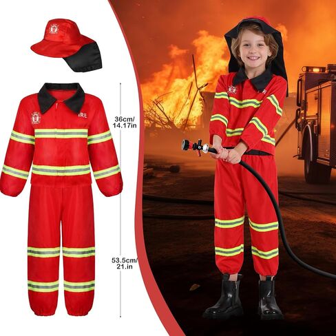 Toddler Dress Up Clothes Kids Boys Costumes for Play 5 Sets Includes Astronaut Doctor Firefighter Construction Police Kids Toddlers Boys Halloween Costumes Birthday Gifts for Age 3 4 5 Year Old in Saudi Arabia