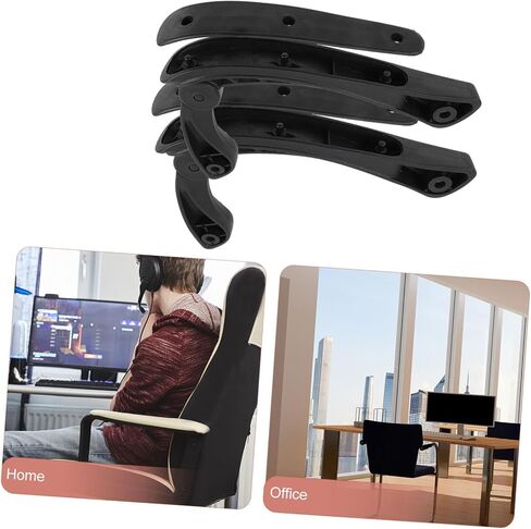 2Pcs Household Armrests Replacement for Office and Computer Chairs Professional Chair Armrest Parts with Contoured Grip Fit for Task Gaming and Desk Seating in Saudi Arabia