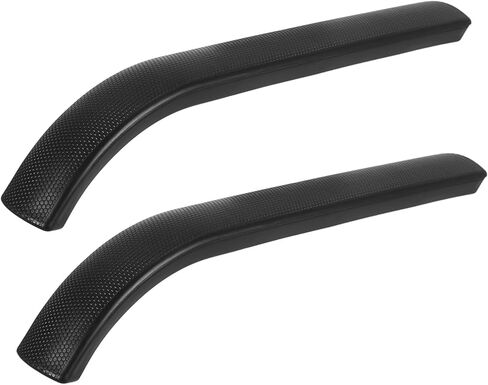 Office Chair Armrest Replacement Pads Black Plastic Arm Covers with Round Tube Design for Comfortable Support Easy to Install Armrest Cushions for Computer and Office Chairs in Saudi Arabia
