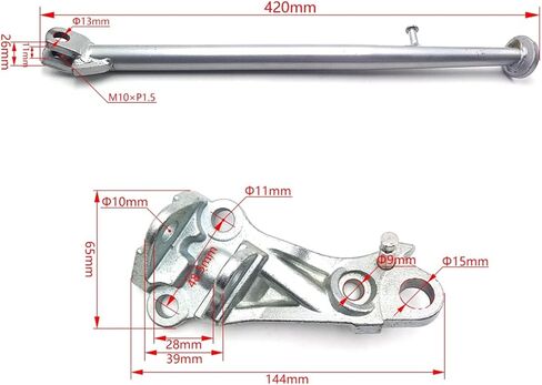 OTOM Motorcycle Kickstand Side Lining Stands Kick Foot Bracket Set with Spring Bolt Compatible with Yamaha WR250F WR250FK WR450F YZ250FX YZF in Saudi Arabia