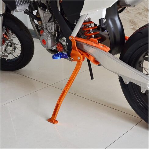 حامل جانبي للدراجة النارية CNC متوافق مع KT M 125SX 150SX 250SX 250SX-F 350SX-F 450SX-F 2012-2015 450 SX-F نسخة طبق الأصل من المصنع (برتقالي) in Saudi Arabia