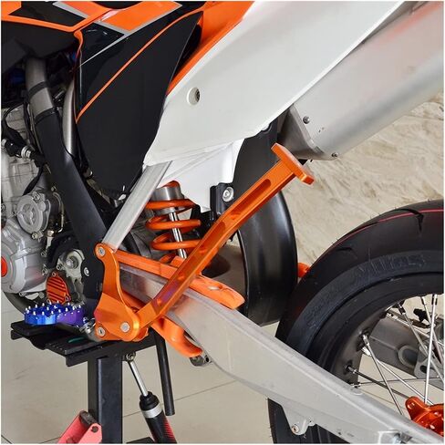 حامل جانبي للدراجة النارية CNC متوافق مع KT M 125SX 150SX 250SX 250SX-F 350SX-F 450SX-F 2012-2015 450 SX-F نسخة طبق الأصل من المصنع (برتقالي) in Saudi Arabia