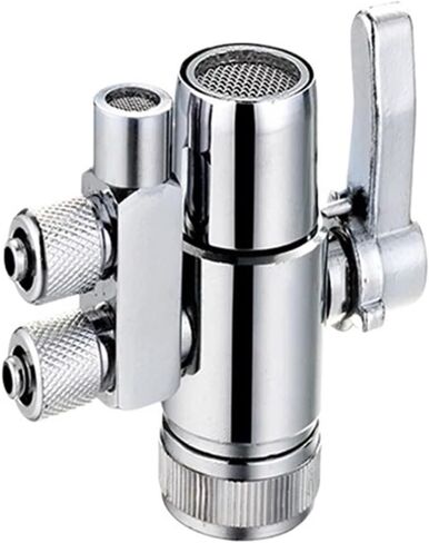 Diverter Valve Counter Top Water Filter 1/4 3/8 Inch Tube Silver Connector(3/8") in Saudi Arabia
