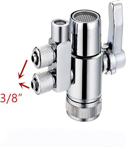 Diverter Valve Counter Top Water Filter 1/4 3/8 Inch Tube Silver Connector(3/8") in Saudi Arabia