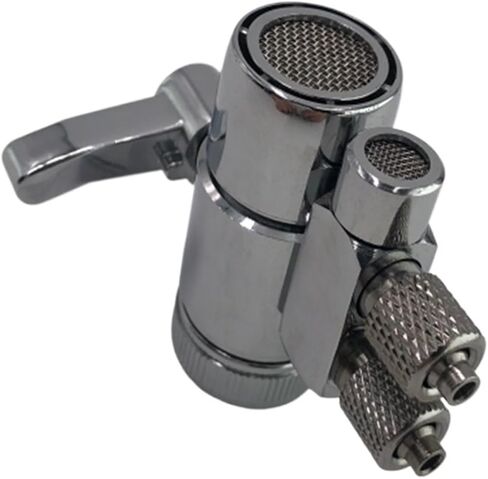 Diverter Valve Counter Top Water Filter 1/4 3/8 Inch Tube Silver Connector(3/8") in Saudi Arabia