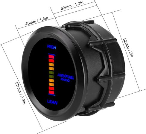 Generic Air Fuel Ratio Gauge Kit, Air Fuel Ratio Sensor with Power Cord Plastic Afr Gauge Wideband Kit for Car, Generic3fa80pikb9 in Saudi Arabia