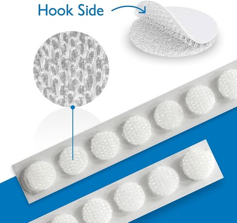 Adhesive-Backed Loop-Side Only Coins/Dots (HL74-C): 5/8 in. diameter dots [60 per roll] loop-side only (White) [60 coins/roll] in Saudi Arabia