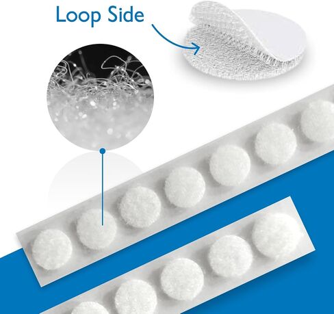Adhesive-Backed Loop-Side Only Coins/Dots (HL74-C): 5/8 in. diameter dots [60 per roll] loop-side only (White) [60 coins/roll] in Saudi Arabia