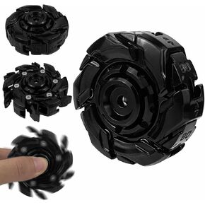 Metal Fidget Spinner for Adults, Open Armor Executive Desk Toy for Office, Cool Magnet Fidgets EDC Toys for Stress Relief, Spin Activated Transformation Spinners for ADHD, Autism (Black) in Kuwait