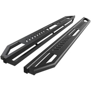 6.5 بوصة درع جانبي للطرق الوعرة مربع من الفولاذ المقاوم للصدأ + دعامة فولاذية سوداء قطعتين من سيارات الدفع الرباعي بالحجم الكامل لسيارة Toyota for Sequoia 2008-2022 in Kuwait