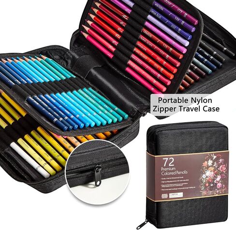 72 Premium Colored Pencils for Adult Coloring, Artist Soft Series Lead Cores with Vibrant Colors, Professional Oil Based Colored Pencils, Gift Box in Saudi Arabia