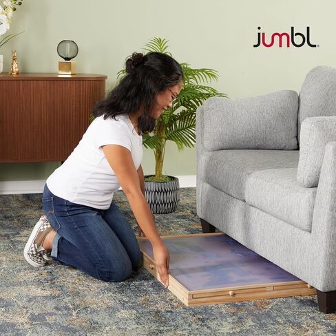 Jumbl 1000-Piece Puzzle Table with Drawers, Foldable Legs & Cover | Wooden Jigsaw Puzzle Board with Legs for Adults & Kids | Built to Last in Saudi Arabia