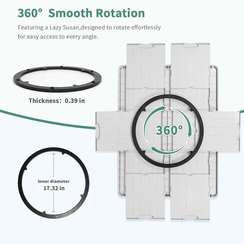 لوحة ألغاز بلاستيكية دوارة مكونة من 1500 قطعة من ALL4JIG مع 4 أدراج منزلقة وغطاء واقي، تصميم سوزان كسول 360 درجة، طاولة ألغاز دوارة محمولة مقاس 34.21 × 25.75 بوصة للبالغين، هدية مثالية للأم in Kuwait