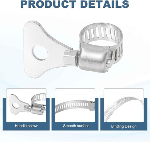 HARFINGTON 4pcs Hose Clamp 0.7"-1.1" (19-29mm) Adjustable 304 Stainless Steel Worm Gear Hose Clamps Assortment Kit for Plumbing Dryer Vent Automotive Dust Collector in Saudi Arabia