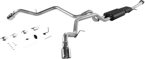 Flowmaster 17342 American Thunder Cat-Back Exhaust Kit 3 Inch Aluminized Steel 2.5 Inch Tailpipes 3 Inch Polished Tips Compatible with 2001-2006 Chevy Suburban Avalanche GMC Yukon XL 1500 5.3L in Saudi Arabia