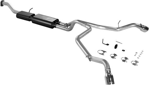 Flowmaster 17342 American Thunder Cat-Back Exhaust Kit 3 Inch Aluminized Steel 2.5 Inch Tailpipes 3 Inch Polished Tips Compatible with 2001-2006 Chevy Suburban Avalanche GMC Yukon XL 1500 5.3L in Saudi Arabia