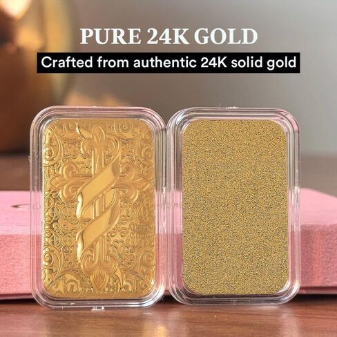24K Solid Gold Emboss Sheet – Pure 24K Gold Bar Style Sheet - (10 mg, 31x45.50 mm) Real Jewelry - luxurious & Premium Gifting Collections—Anniversary, Engagement, Birthday, and Christmas Gifts in Saudi Arabia