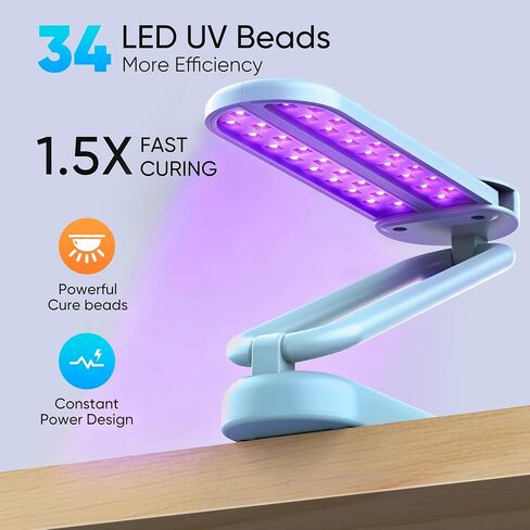 PPESULK Cordless UV Light for Resin Curing, 3000mAh Rechargeable Fast UV Resin Lamp with Timer and 34 Beads, Portable Resin Curing Machine for Resin Molds, Jewelry Making & DIY Crafts(Pink) in Saudi Arabia